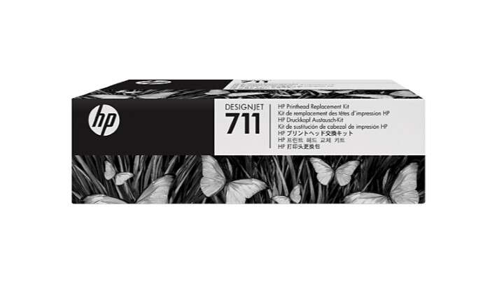 HP 711 Testina di stampa Originale + Confezione da 4 Cartucce d'Inchiostro - C1Q10A