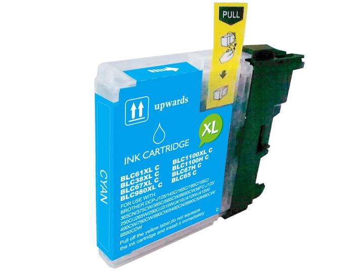 BULK - Cartuccia d'inchiostro Brother LC980XL/LC1100XL/LC985XL ciano compatibile - Sostituisce LC980C/LC1100C/LC985C
