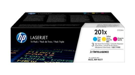 HP CF401X/CF402X/CF403X Confezione da 3 Cartucce Toner Originali - 201X