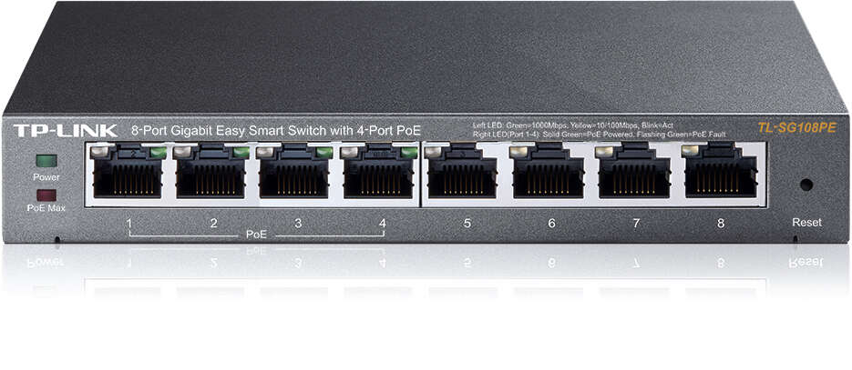 Switch TP-Link Easy Smart a 8 porte Gigabit - 4 porte PoE