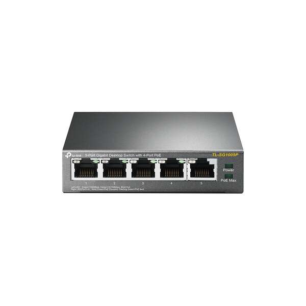 Switch da tavolo TP-Link - 5 porte Gigabit con 4 porte PoE