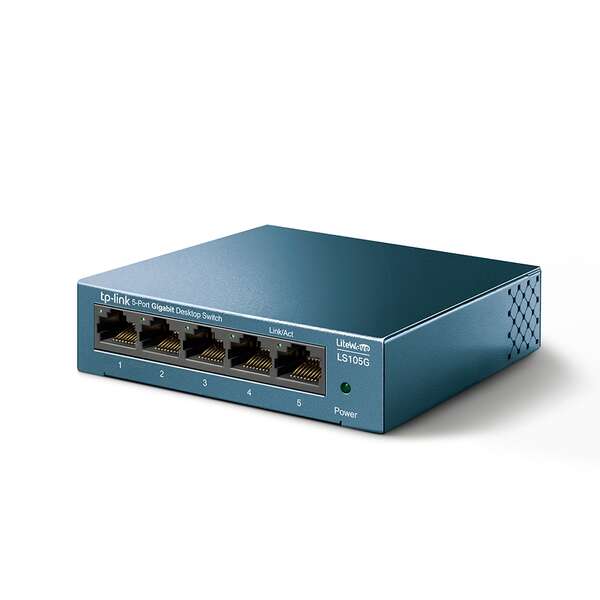 Switch desktop TP-Link - 5 porte 10/100/1000Mbps - Tecnologia verde - Controllo del flusso - Plug & Play