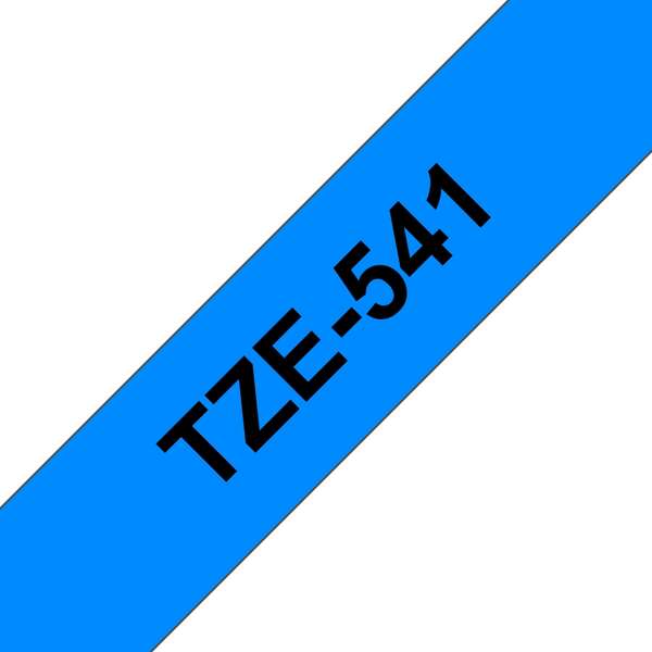 Brother TZe541 Nastro per etichette laminate compatibile - Testo nero su fondo blu - Larghezza 18 mm x 8 metri