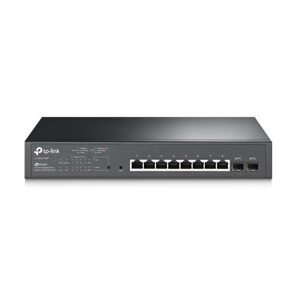 Switch intelligente Gigabit JetStream TP-Link Omada - 8 porte PoE+ - 2 slot SFP - Montaggio a rack
