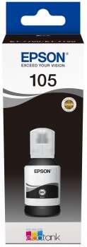 Flacone di inchiostro originale a pigmenti Epson 105 Nero - C13T00Q140