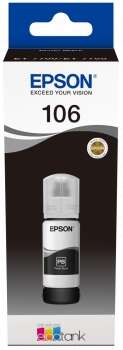 Flacone d'inchiostro Epson 106 Nero Originale - C13T00R140
