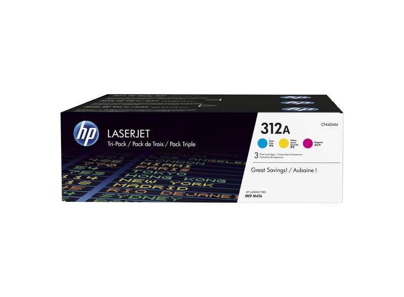 HP CF440AM Confezione da 3 cartucce toner Originale HP - 312A