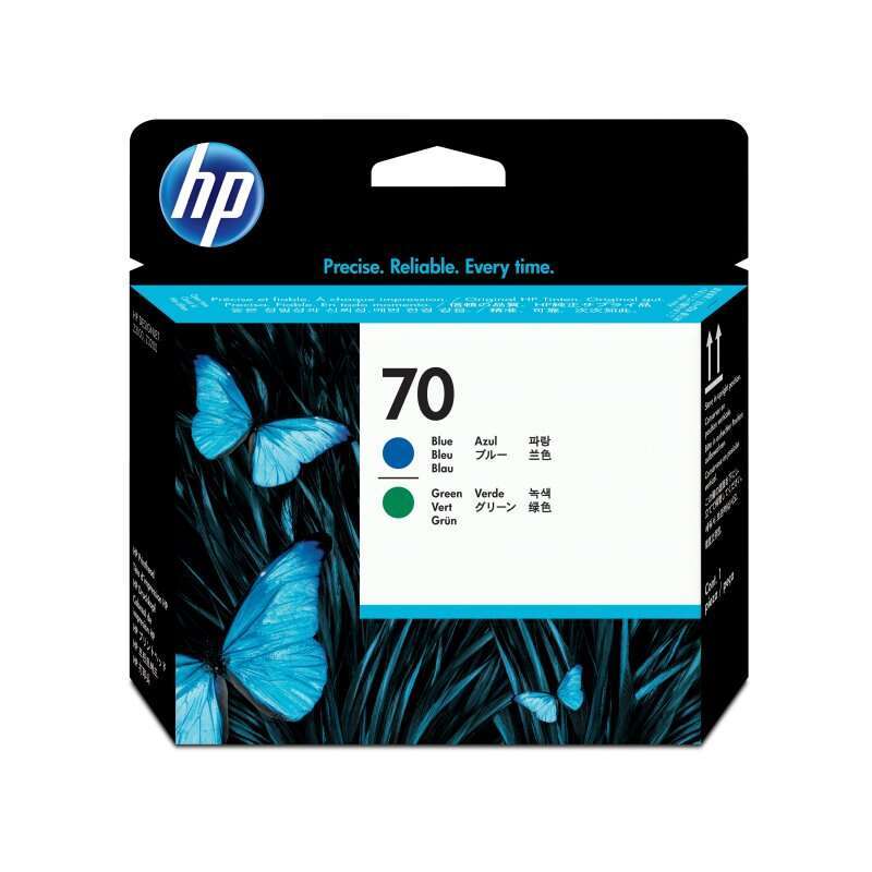 Testina di stampa Originale HP 70 Blu/Verde - C9408A