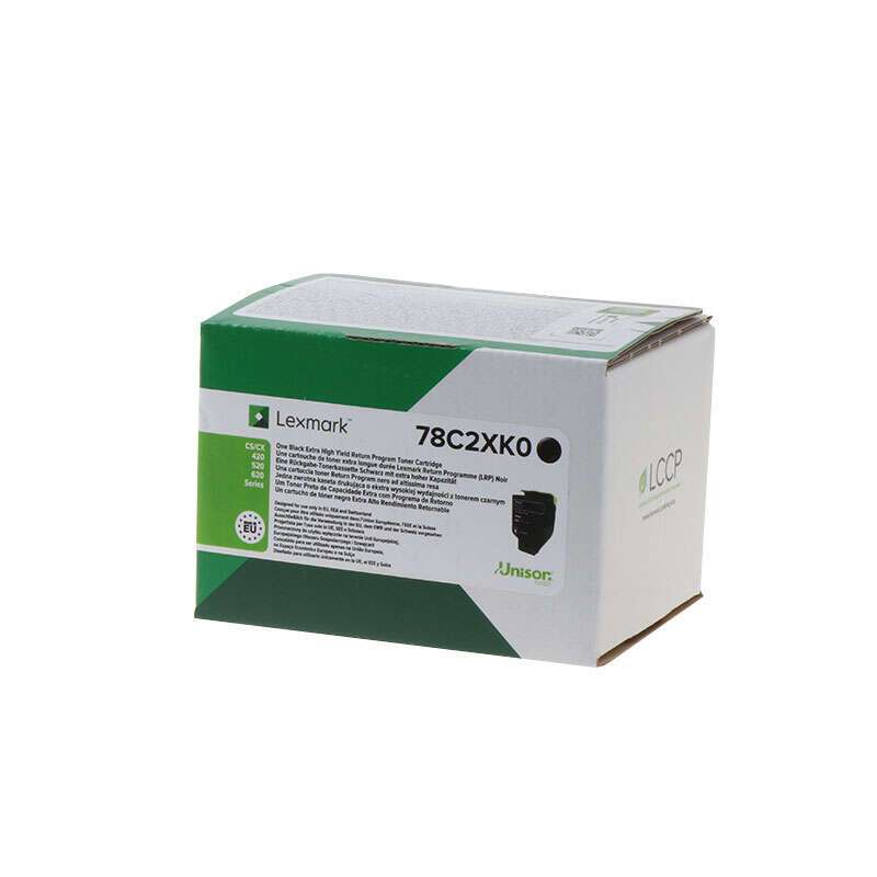 Lexmark CS421/CS521/CS622/CX421/CX522/CX622/CX625 Cartuccia Toner Originale Nera - 78C2XK0/78C2XKE