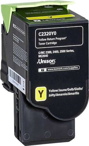 Lexmark C2325/C2425/C2535/MC2325/MC2425/MC2535/MC2640 Cartuccia Toner Originale Giallo - C2320Y0
