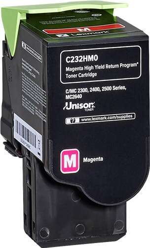 Lexmark C2325/C2425/C2535/MC2325/MC2425/MC2535/MC2640 Cartuccia Toner Originale Magenta - C232HM0