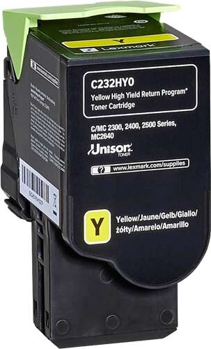 Cartuccia Toner Originale Lexmark C2325/C2425/C2535/MC2325/MC2425/MC2535/MC2640 Giallo - C232HY0