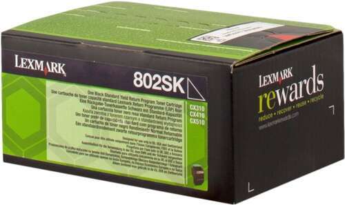 Lexmark CX310/CX410/CX510 Cartuccia Toner Originale Nero - 80C2SK0/80C2SKE/802SK