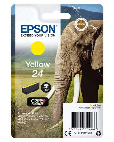 Epson T2424 (24) Cartuccia d'inchiostro Originale Giallo - C13T24244012