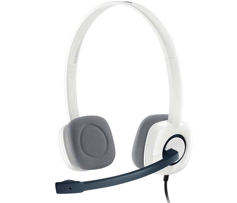 Logitech H150 Cuffie con microfono - Microfono pieghevole - Archetto regolabile - Cuscinetti imbottiti - Controlli in cavo - Cavo di 1