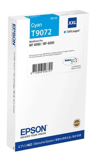 Cartuccia d'Inchiostro Originale Epson T9072 Ciano - C13T907240