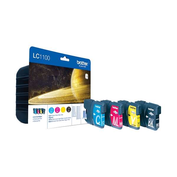 Brother LC1100 Confezione da 4 cartucce d'Inchiostro Originali - LC1100VALBP