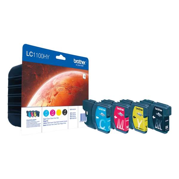 Brother LC1100XL Confezione da 4 cartucce d'inchiostro originali - LC1100HYVALBP