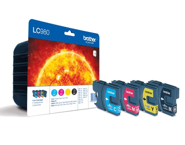 Brother LC980 Confezione da 4 cartucce d'inchiostro Originale - LC980VALBP