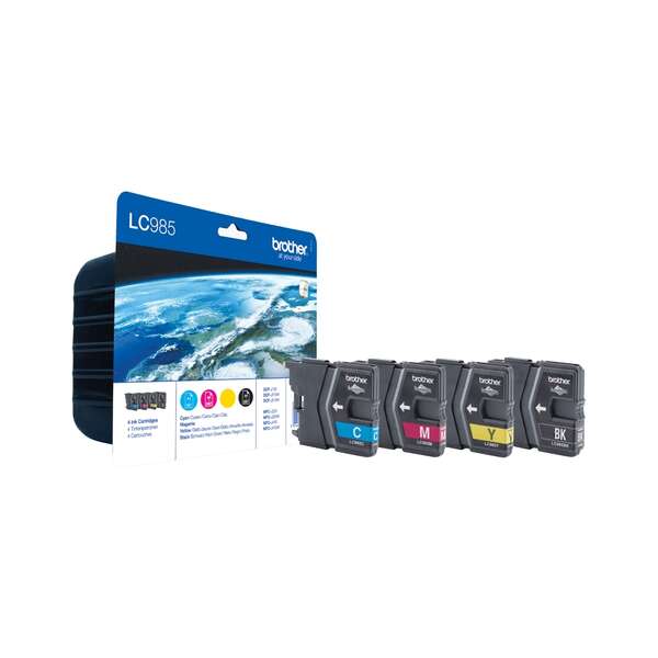 Brother LC985 Cartuccia d'Inchiostro Originale Confezione da 4 - LC985VALBP