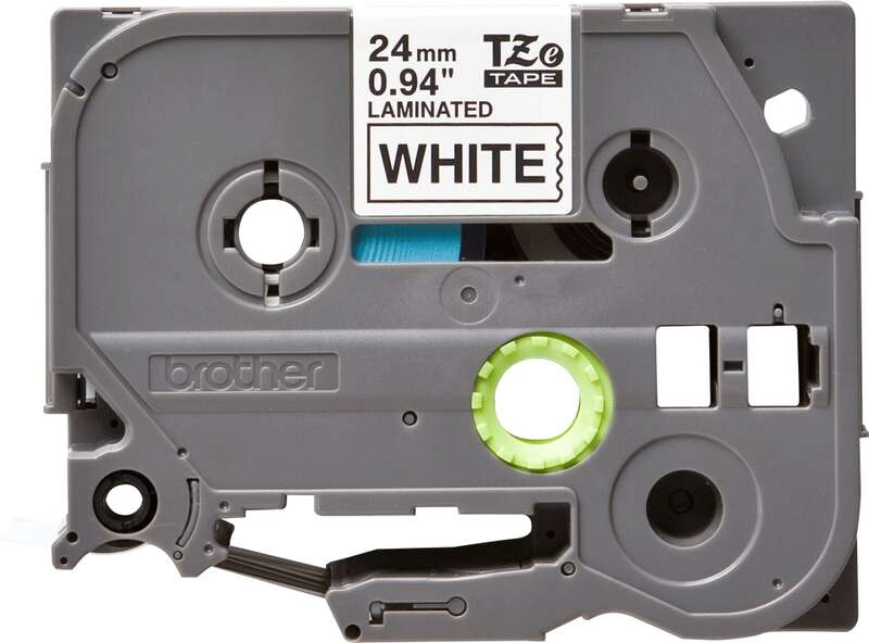 Brother TZe251 Nastro per etichette laminato originale - Testo nero su fondo bianco - Larghezza 24 mm x 8 metri