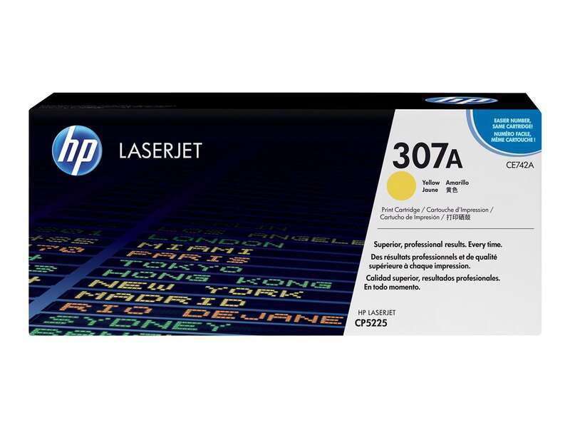 Cartuccia toner originale HP CE742A Giallo - 307A
