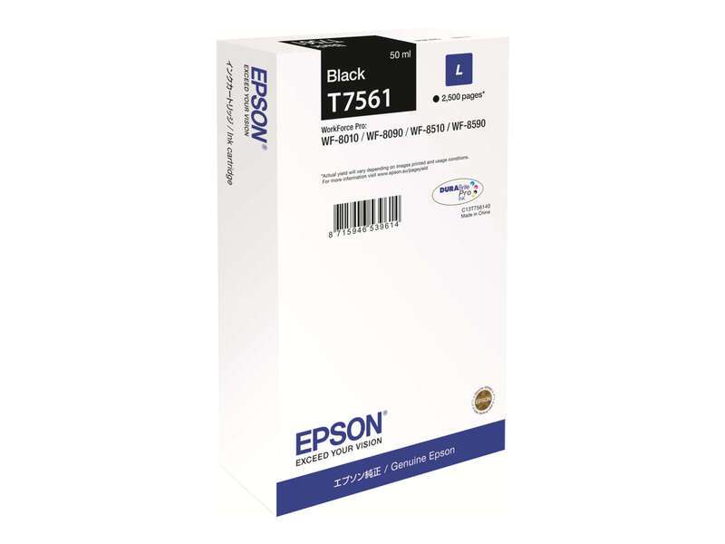Epson T7561 Cartuccia d'inchiostro Originale Nero - C13T756140/C13T75614N