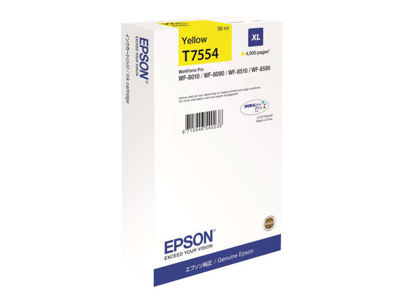 Cartuccia d'Inchiostro Originale Epson T7554 Giallo - C13T755440/C13T75544N