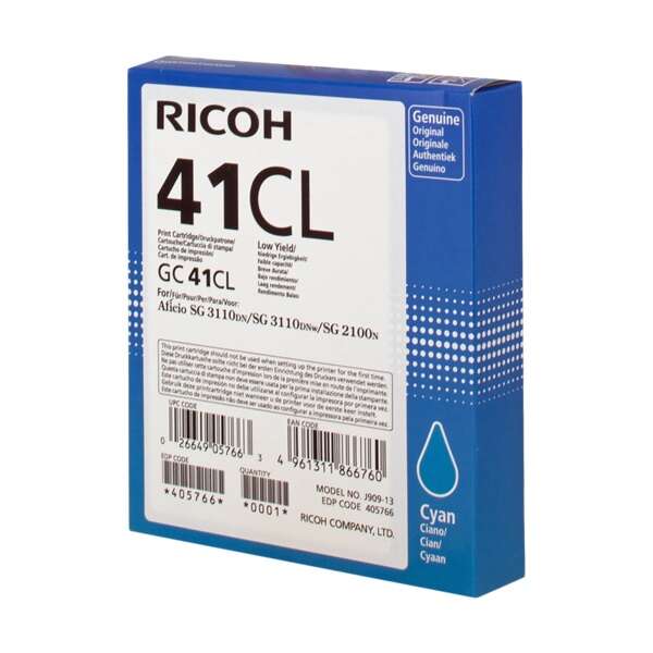 Cartuccia Gel Originale Ricoh GC41CL Ciano - 405766