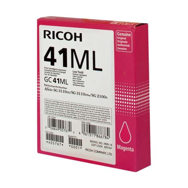 Cartuccia Gel Originale Ricoh GC41ML Magenta - 405767