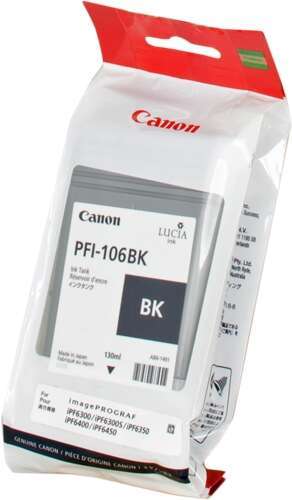 Cartuccia d'Inchiostro Originale Canon PFI106 Nero - PFI106BK/6621B001