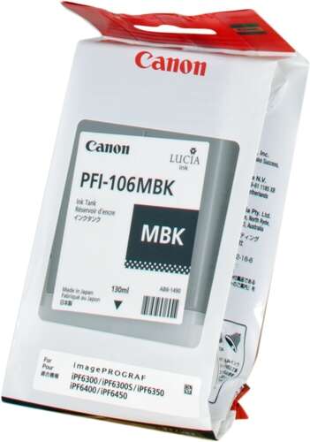 Canon PFI106 Cartuccia d'inchiostro Originale Nero Opaca - PFI106MBK/6620B001