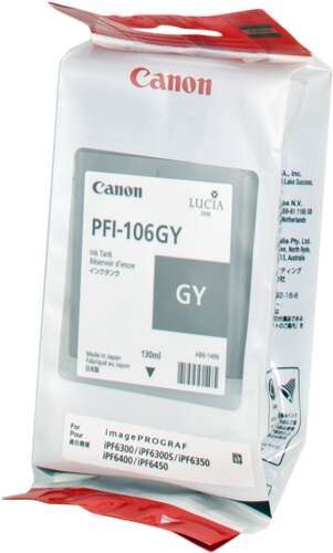 Canon Cartuccia d'Inchiostro Originale PFI106 Grigio - PFI106GY/6630B001