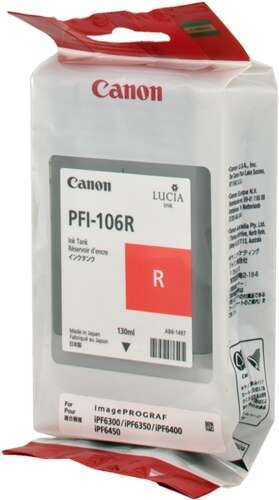 Cartuccia d'Inchiostro Originale Canon PFI106 Rosso - PFI106R/6627B001