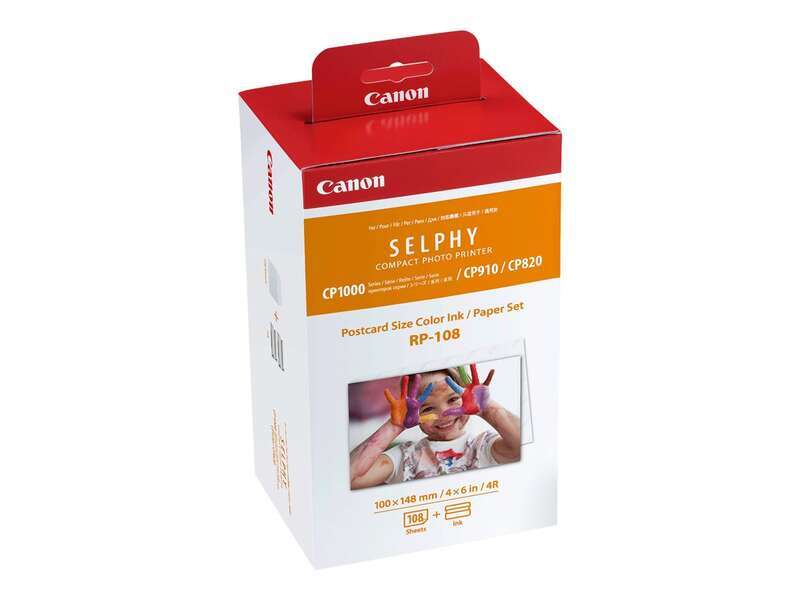 Canon RP-108 Confezione Originale - 2 kit di inchiostro da 54 stampe - 108 fogli di carta fotografica 100x148 mm (4x6") - 8568B001
