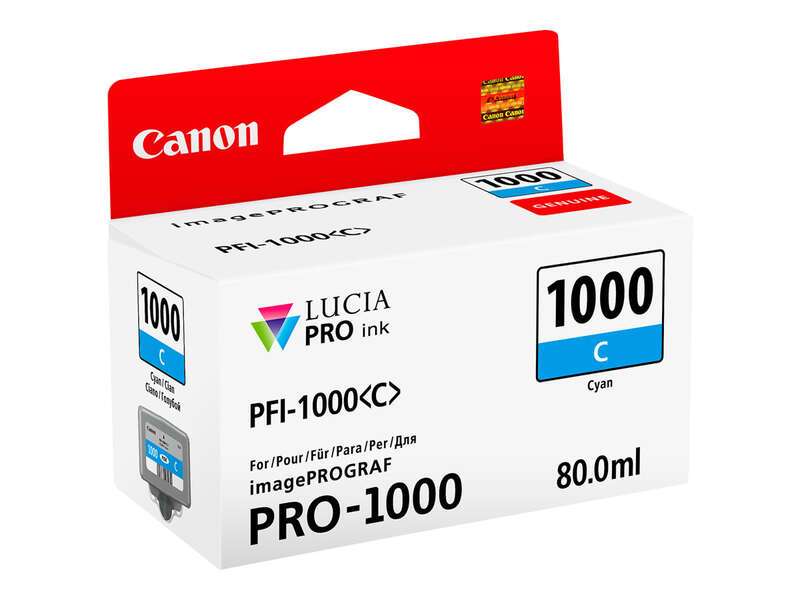Cartuccia d'inchiostro originale Canon PFI1000 Ciano - PFI1000C/0547C001