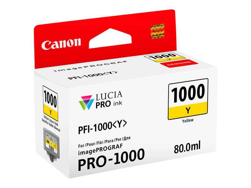 Canon PFI1000 Cartuccia d'inchiostro Originale Giallo - PFI1000Y/0549C001