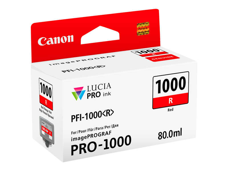 Cartuccia d'Inchiostro Originale Canon PFI1000 Red - PFI1000R/0554C001