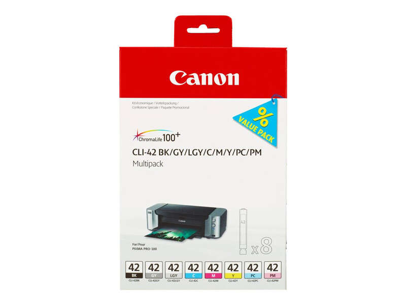 Canon CLI42 Confezione da 8 Cartucce d'Inchiostro Originale - 6384B010