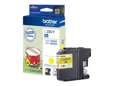 Brother LC22U Cartuccia d'inchiostro Originale Giallo - LC22UYBP