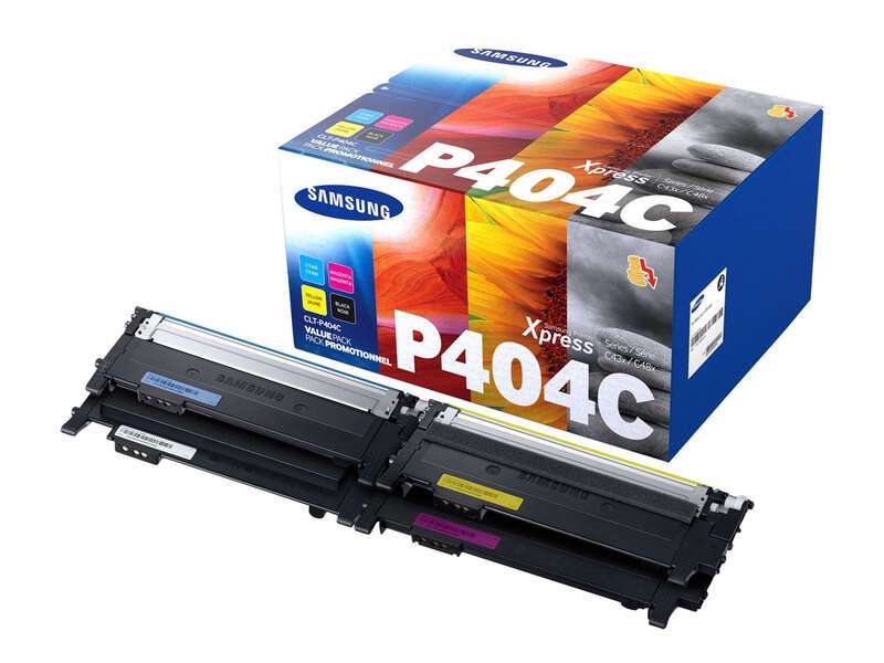 Confezione da 4 cartucce toner originali Samsung CLT-P404C - SU365A