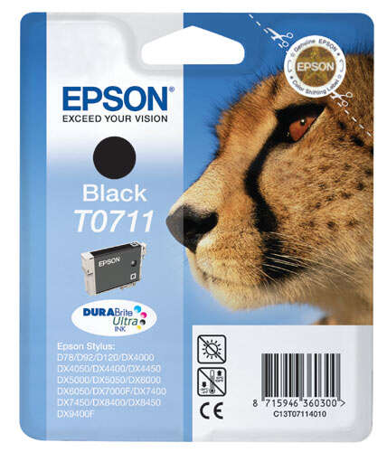 Cartuccia d'Inchiostro Originale Epson T0711 Nero - C13T07114012