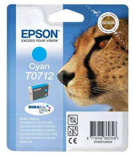 Cartuccia d'Inchiostro Originale Epson T0712 Ciano - C13T07124012