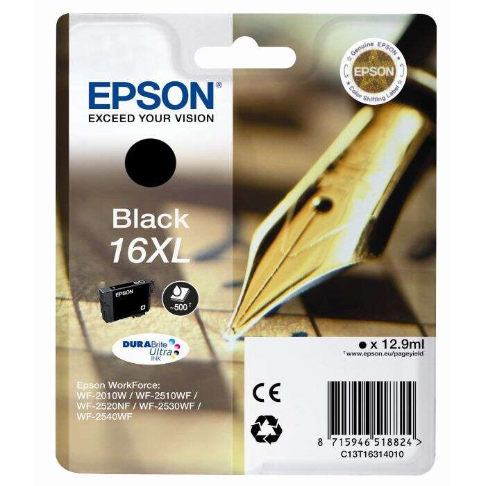 Epson T1631 Cartuccia d'Inchiostro Originale Nero - C13T16314012