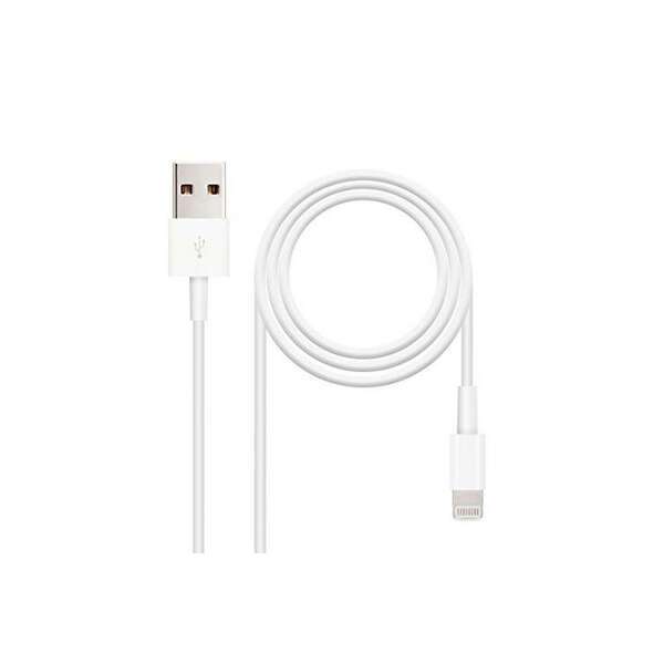 Nanocable Cavo USB-A 2.0 maschio a Lightning maschio 2 m - Colore bianco