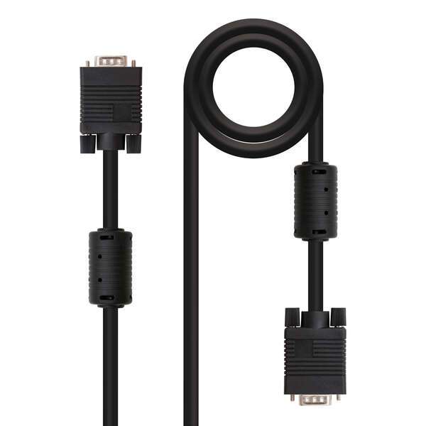 Nanocable Cavo SVGA con ferrite da HDB15 maschio a HDB15 maschio 6 m - Colore nero