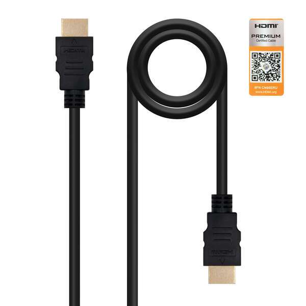 Nanocable Cavo HDMI v2.0 Premium maschio a HDMI v2.0 Premium maschio 3 m - 4K@60Hz 18 Gbps - Alta velocità - Colore nero