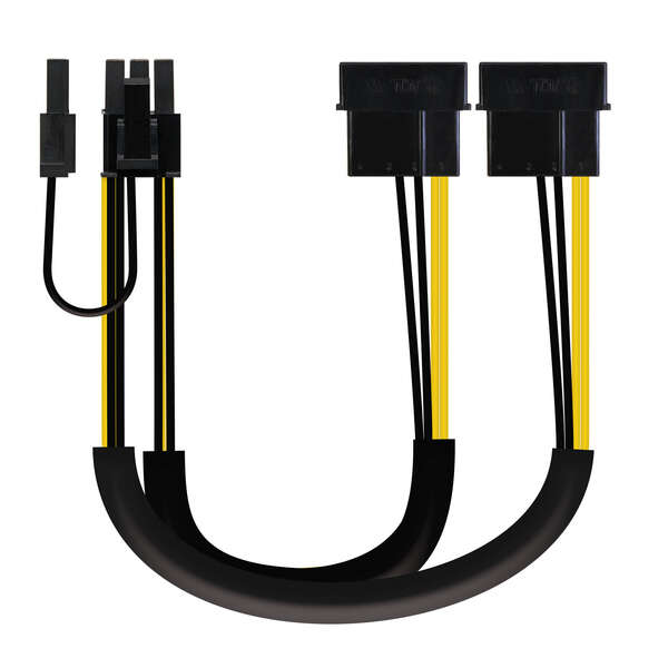 Nanocable Cavo di alimentazione per scheda grafica 2x Molex 4 pin maschio a PCI-E Molex 6+2 pin maschio 0