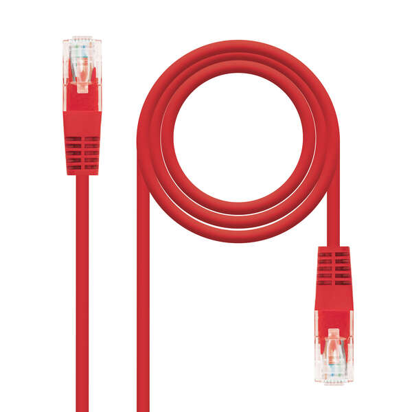 Nanocable Cavo di rete patch RJ45 Cat.6 UTP AWG24 3 m - Colore rosso