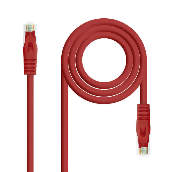 Nanocable Cavo di rete patch RJ45 LSZH Cat.6a UTP AWG24 3 m - Colore rosso